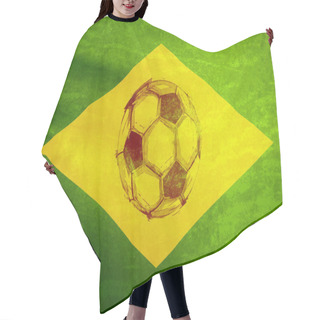 Personality  Watercolor Soccer Ball, World Cup 2014  Easy All Editable Hair Cutting Cape