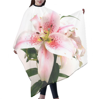 Personality  Asian Lily Flower Close Up Hair Cutting Cape