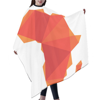 Personality  Africa Map In Origami Style Hair Cutting Cape