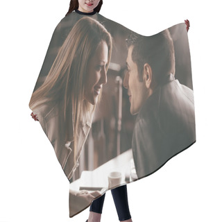 Personality  Romantic Couple At The Bar Hair Cutting Cape