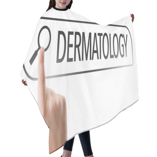 Personality  Dermatology Written In Search Bar Hair Cutting Cape