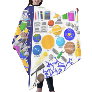Personality  Bookmark Creation Kit On The Astronomy School Theme. All Elements Are Located On Different Layers And Can Be Easily Manipulated. Hair Cutting Cape