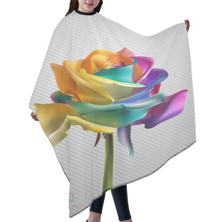 Personality  Beautiful Colorful Rose, Vector Illustration Hair Cutting Cape
