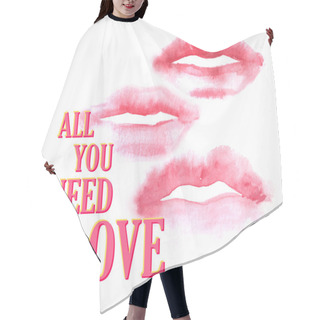 Personality  Vector Inscription  All You Need Is Love Poster Hair Cutting Cape