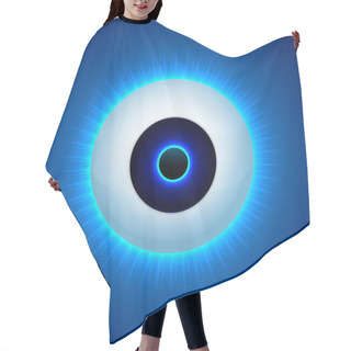 Personality  Vector Color Eye Design. Vector Illustration. Hair Cutting Cape