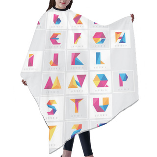 Personality  Colorful Low Polygon Alphabet Hair Cutting Cape