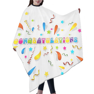 Personality  Paper Confetti Background Hair Cutting Cape
