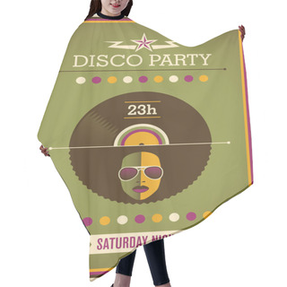 Personality  Retro Disco Party Poster. Hair Cutting Cape