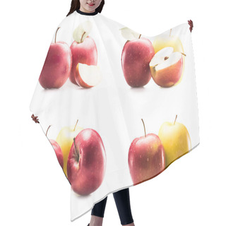 Personality  Collage With Fresh Ripe Apples Hair Cutting Cape