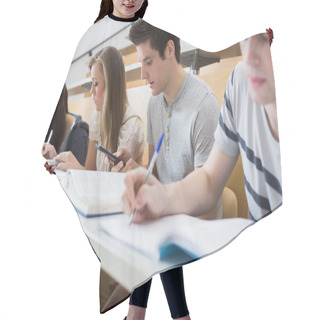 Personality  Students Sitting At The Desk At The Lecture Hall Hair Cutting Cape