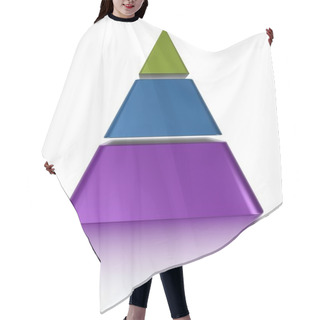 Personality  Sliced Pyramid Chart 3 Levels Hair Cutting Cape
