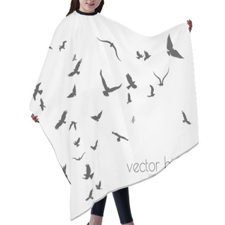 Personality  Figure Set Flock Of Flying Birds On Tree Branch Hair Cutting Cape