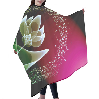 Personality  Transparent Flowers Hair Cutting Cape