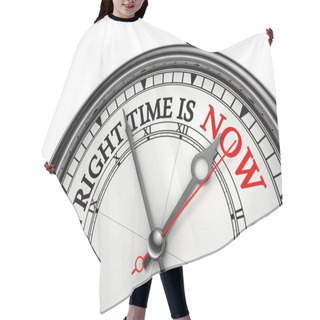 Personality  Now The Right Time Concept Clock Hair Cutting Cape
