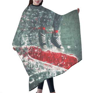 Personality  Skateboarder Jumping Hair Cutting Cape