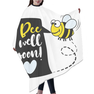 Personality  Bee (Be) Well Soon (Get Well Soon) - I Will Fight Coronavirus STOP Coronavirus (2019-ncov) - Handwritten Greeting Card Awareness Lettering Phrase. Lettering For Invitation And Greeting Card, Prints. Hair Cutting Cape