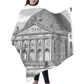 Personality  Saint Hedwig Cathedral Vintage Engraving Hair Cutting Cape