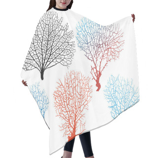 Personality  Sea Fan Corals, Vector Set Hair Cutting Cape