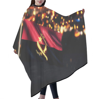 Personality  Angola National Flag City Light Night Bokeh Background 3D Hair Cutting Cape