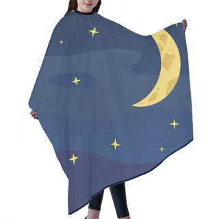 Personality  Moon Night Hair Cutting Cape