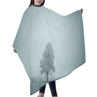 Personality  Lonely Winter Tree Hair Cutting Cape