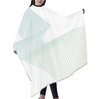 Personality  Line Design Element Many Parallel Lines Poligonal Form15 Hair Cutting Cape