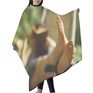 Personality  Introvert Teenager Girl Reading Book In Hammock Hair Cutting Cape