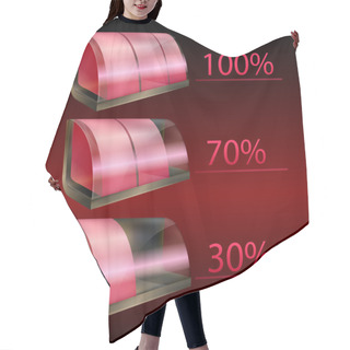 Personality  Vector Red Batteries Icons Hair Cutting Cape