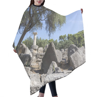 Personality  Ancient Ruins Of The Temple Zeus, Olympia Archeological Site Pel Hair Cutting Cape