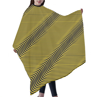 Personality  Wavy Lines Seamless Pattern. Hair Cutting Cape