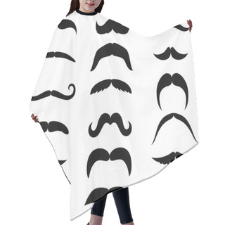 Personality  Black Moustaches Hair Cutting Cape