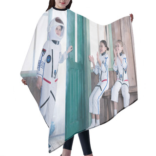 Personality  Children In Astronaut Costumes    Hair Cutting Cape