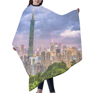 Personality  Taipei, Taiwan City Skyline. Hair Cutting Cape