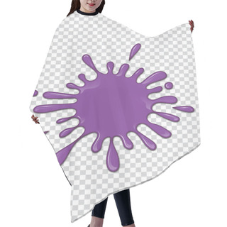 Personality  Vector Purple Splash With Transparency Background. Hair Cutting Cape