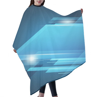 Personality  Abstract Vector Blue Transparency Background Hair Cutting Cape