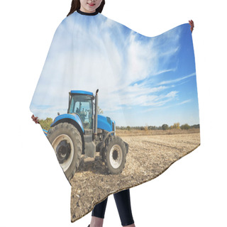 Personality  Agricultural Tractor In The Field Hair Cutting Cape