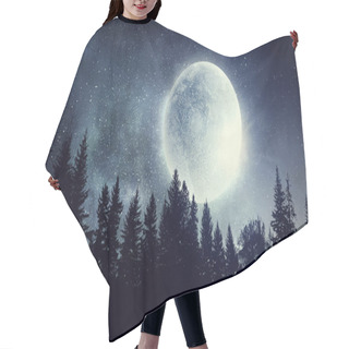 Personality  Full Moon In Sky Hair Cutting Cape