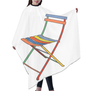 Personality  Vector Of A Multi-colored Gardennchair Hair Cutting Cape