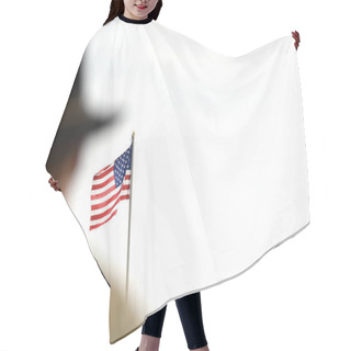 Personality  Memorial Day. Veterans Day.  American Soldiers Saluting. US Army. Military Forces Of The United States Of America. Empty Space For Text Hair Cutting Cape