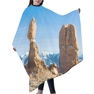Personality  Balanced Rock, Arches National Park, Utah, USA Hair Cutting Cape