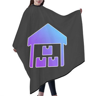 Personality  Boxes Blue Gradient Vector Icon Hair Cutting Cape