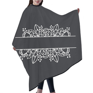Personality  Floral Cut File With Space In The Midle Hair Cutting Cape