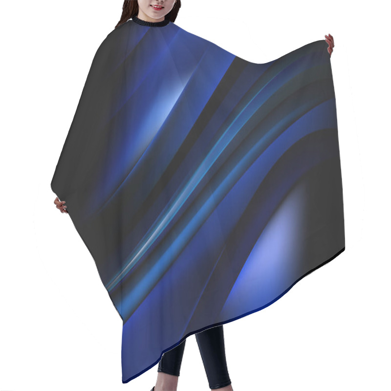 Personality  Blue Black Abstract Background Vector Illustration Design Hair Cutting Cape