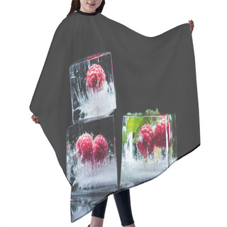 Personality  Raspberries Frozen In Ice Cubes Hair Cutting Cape
