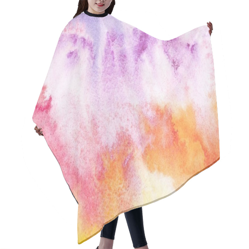 Personality  Abstract painting with colorful watercolor background hair cutting cape