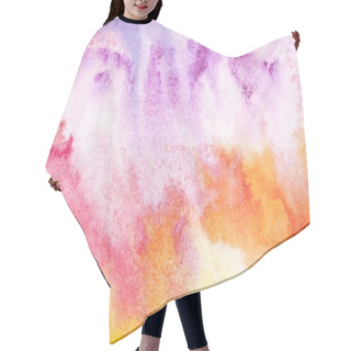 Personality  Abstract Painting With Colorful Watercolor Background Hair Cutting Cape
