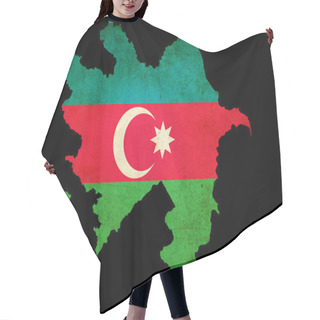 Personality  Azerbijan Grunge Map Outline With Flag Hair Cutting Cape