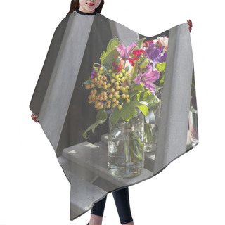 Personality  Bouquet Of Dahlia Hair Cutting Cape