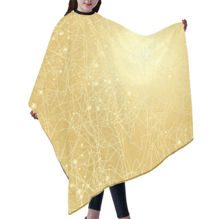 Personality  Gold Sparkle Background With Soft Glittering Stars Hair Cutting Cape