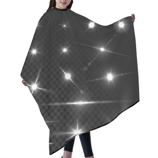 Personality  Realistic Vector Glowing Lens Flare Light Effect Hair Cutting Cape